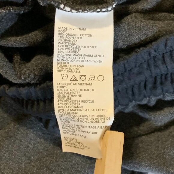 Prana Women's Elastic Waist Drawstring Knit Organic Cotton Joggers SIze S - Picture 8 of 13